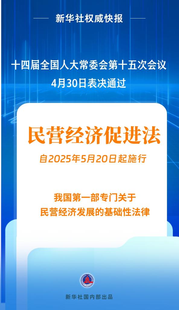 胜亿配资 民营经济促进法出台！自今年5月20日起施行