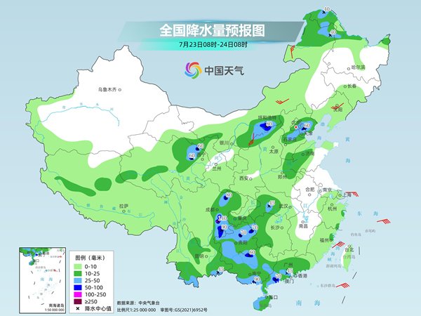 大通速配 新一轮降雨影响北方局地有大暴雨 中东部高温再度发展增多